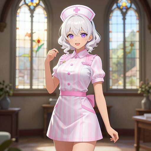 Anime Nurse in Rustic Hospice