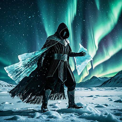 Frost Guardian with Northern Lights