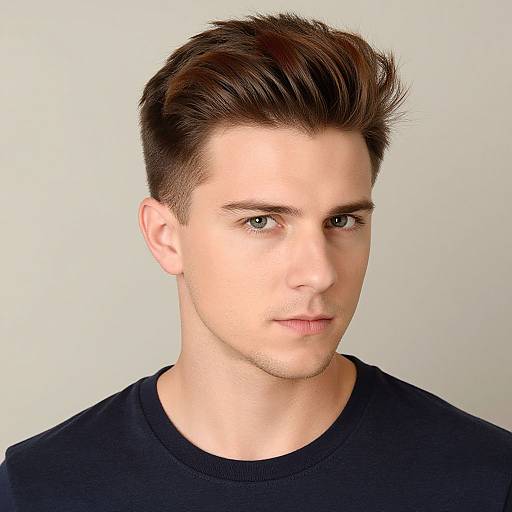 Realistic Fit European Man with Colored Hair