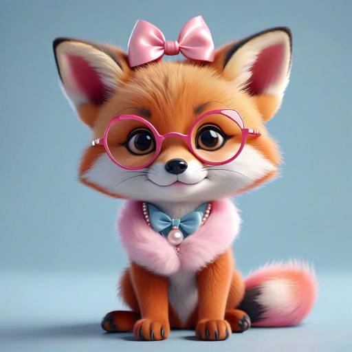 Adorable Cartoon Fox Cub Character Design