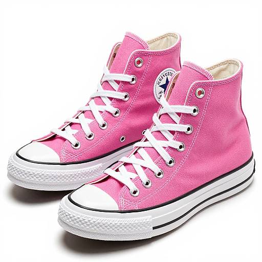 Vibrant Pink High-Top Converse Sneakers