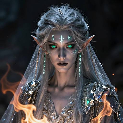 Slender Spectral Illusionist with Runes