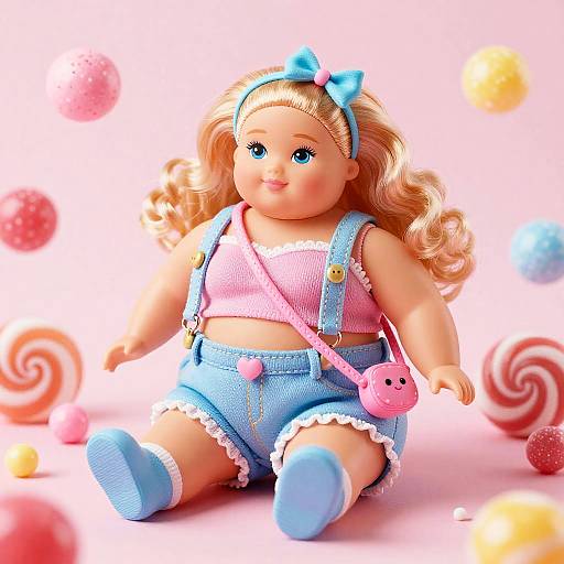 Obese Barbie Dolls in Fantasy Scene
