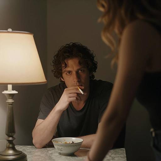 Mysterious Evening: Dual Portraits in Shadows