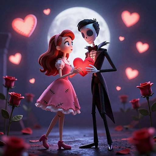 Nightmare Before Valentine's Day Romantic Couple