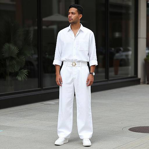 Man in White Jumpsuit Costume