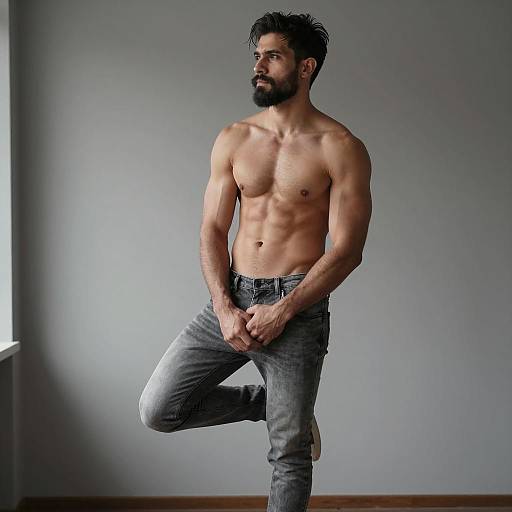 Ultra-Detailed Fit Man Portrait Photography