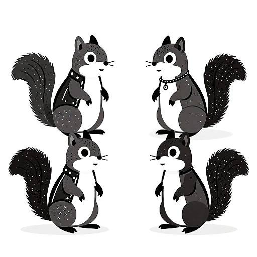 80s Grunge Punk Squirrel Band