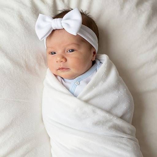Adorable Newborn in Bow Blanket