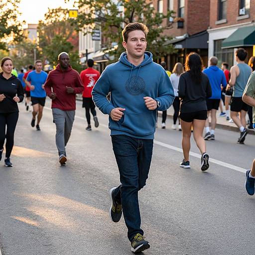 City Street Run at Golden Hour
