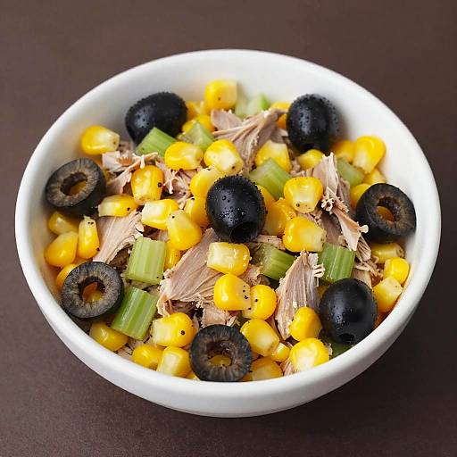 Colorful Salad in White Bowl