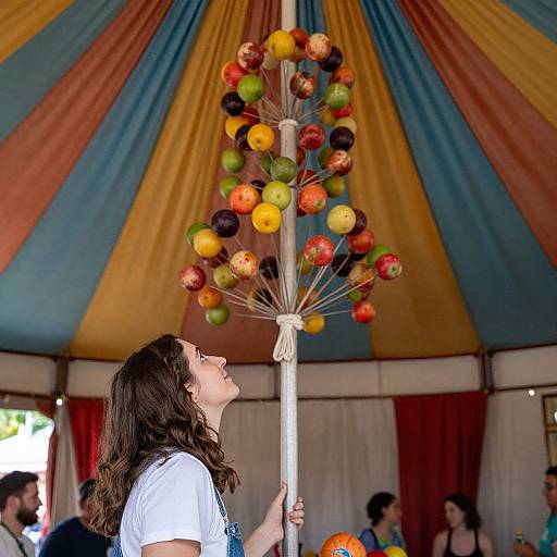 Woman Gazing at Circus Fruit Tree