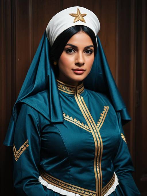 Woman in Marina Ismail Cosplay Costume