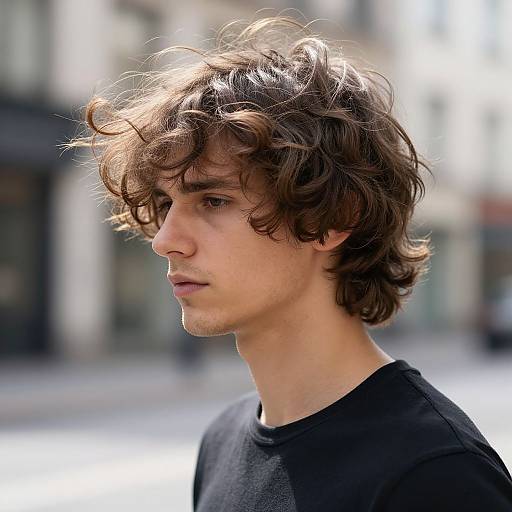Fit European Man with Wavy Bowl Cut