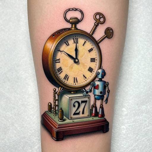 Surreal Phonograph Tattoo Design