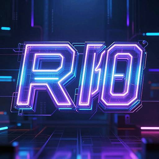 Futuristic Neon Cyberpunk Typography