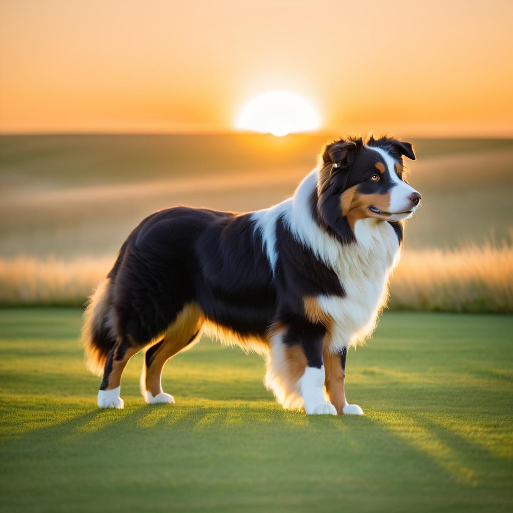 Captivating Australian Shepherd at Sunset