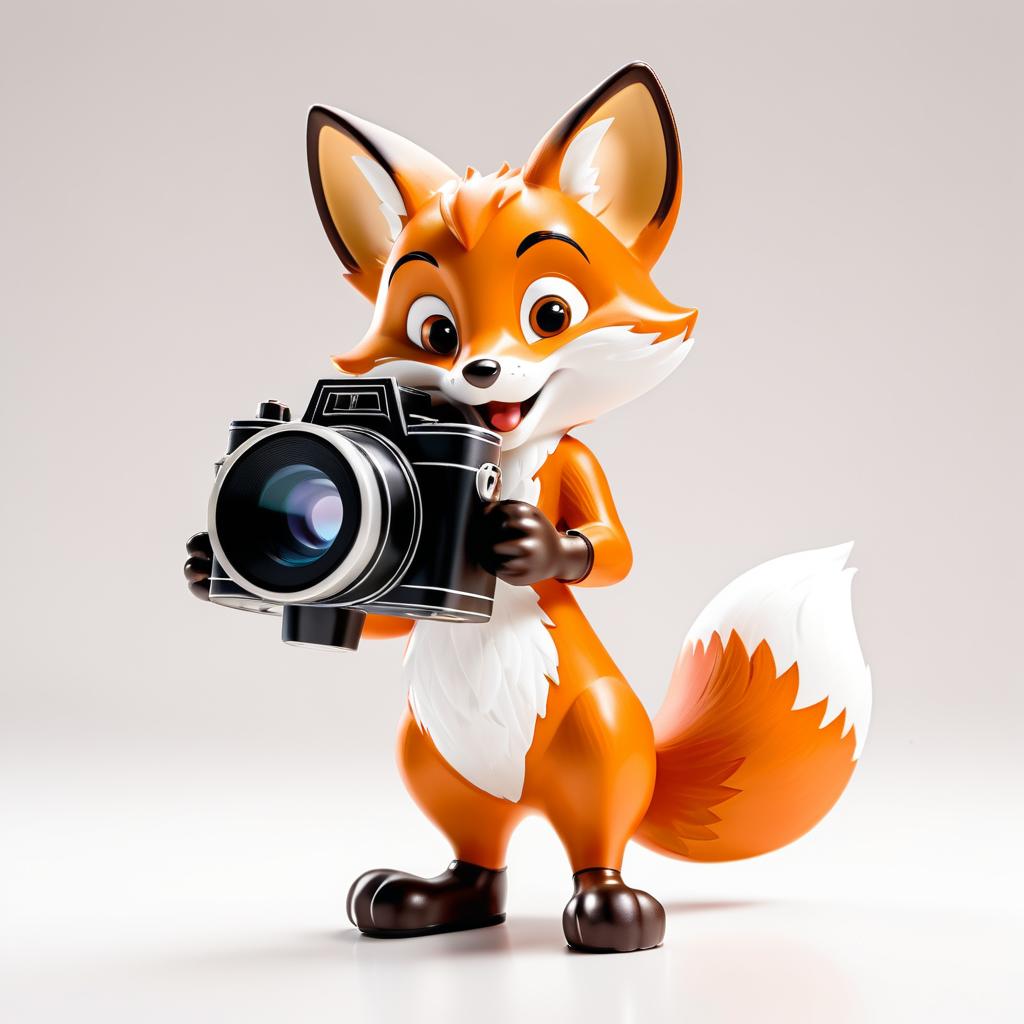 Disney Styled Playful Cartoon Fox Collectible