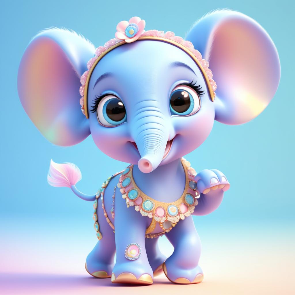 Adorable Pixar-Inspired Flapper Baby Elephant