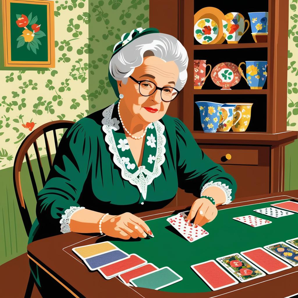 Vintage Portrait of a Matriarch Playing Cards