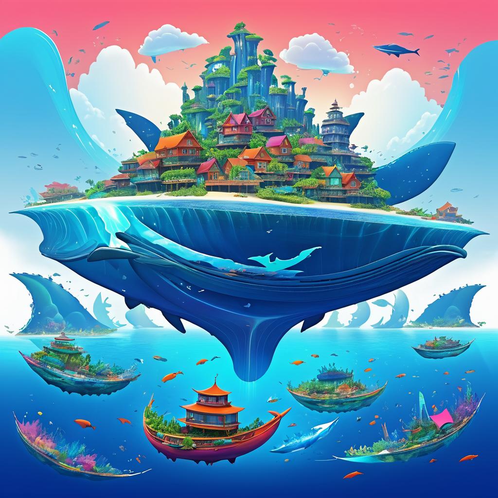 Whale Island: A Fantasy Seascape