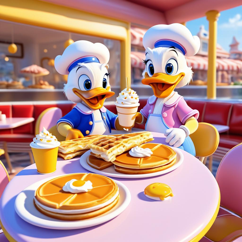 Toddler Donald and Daisy's Breakfast Adventure