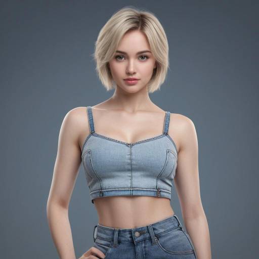 Realistic Portrait of a Young Blonde Girl