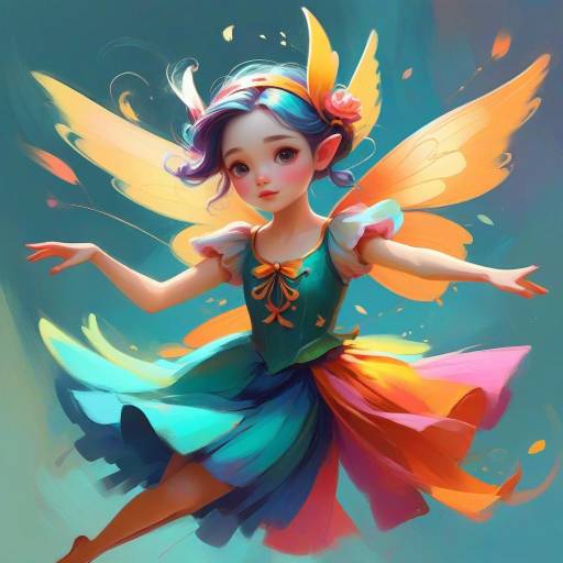 Whimsical Fairy in Joyful Flight