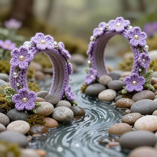Enchanted Pebble Portals with Lavender