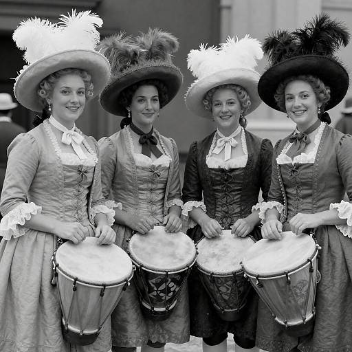 Elegant Women in 18th Century Fashion