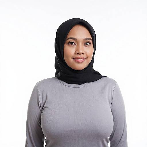 Portrait of Asian Woman in Hijab