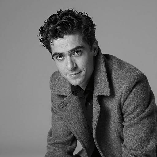 Intense Gaze: Black-and-White Portrait