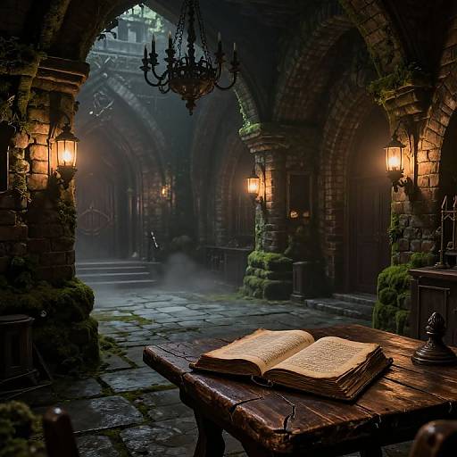 Gloomy Medieval Dungeon Interior