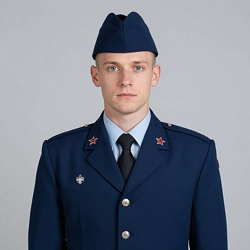 Realistic Army Dress Blues Portrait