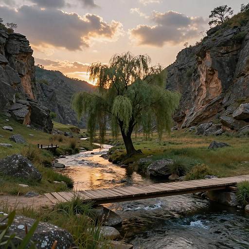 Serene Twilight Cliffs Landscape Scene