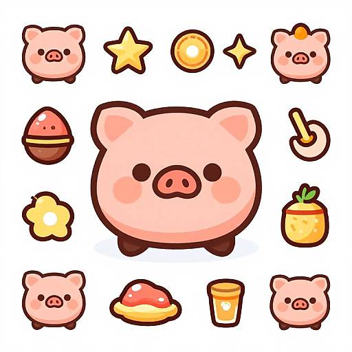 Kawaii Fantasy Porkchop Game Icon