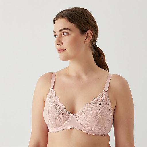 Portrait of Woman in Lace Bra