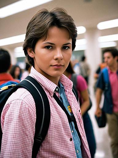 Teen Boy in Marty McFly Costume