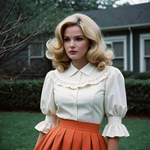 Retro 1960s Woman in Vintage Outfit