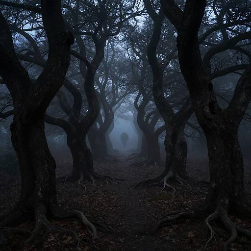 Twilight Misty Forest with Creature