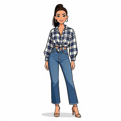 Smiling Woman in Casual Streetwear