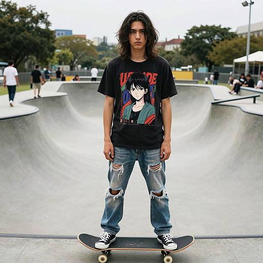 Young Skater at Skate Park