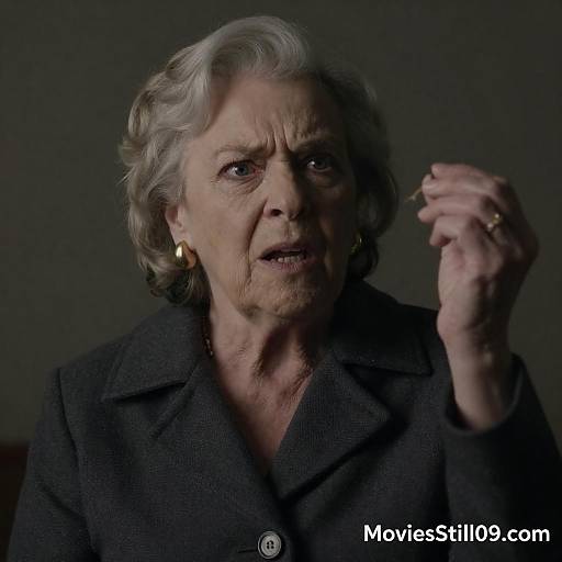 Fierce Elderly Woman Portrait in Dark