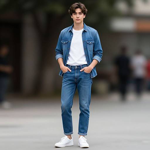 Casual Stylish Young Man in Jeans