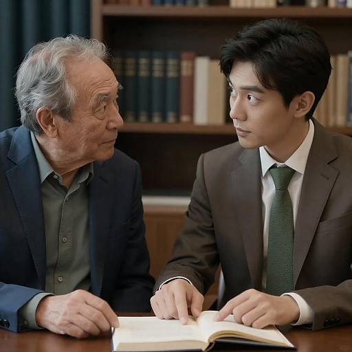 Intense Business Meeting Between Two Men