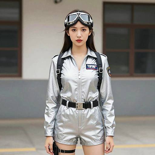 Top Gun Style Flight Suit Girl