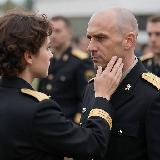 Military Portrait of Powerful Emotions