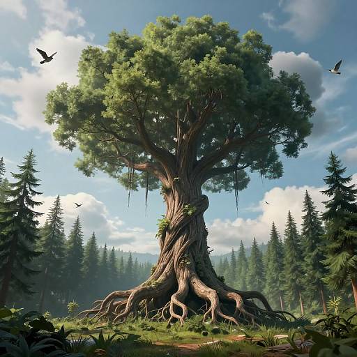 Surreal Upside-Down Gravity Tree