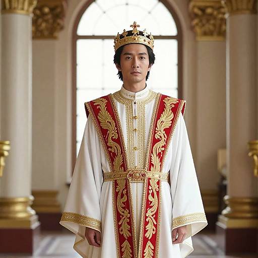 Royal Male in Embroidered Robe
