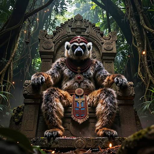 Lemur Chieftain in Jungle Ruins